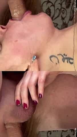 Sloppy Blowjob with Cum in Mouth