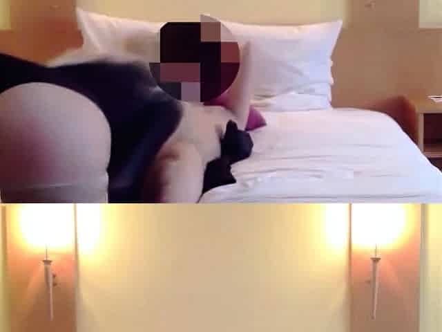 Beautiful blonde sex in hotel room with Japanese man