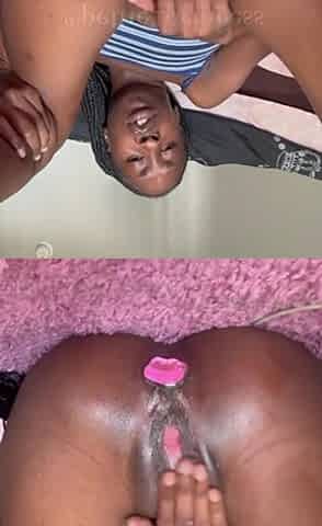 Small Black Take Rod Like A Fine Cutie