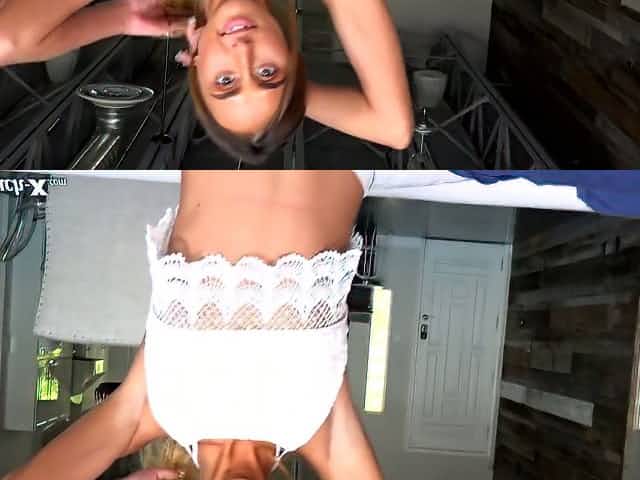 Leggy tall model Raquel Diamond takes part in casting XXX scene