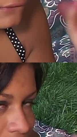 Explosive Handjob with Squirting on Mouth