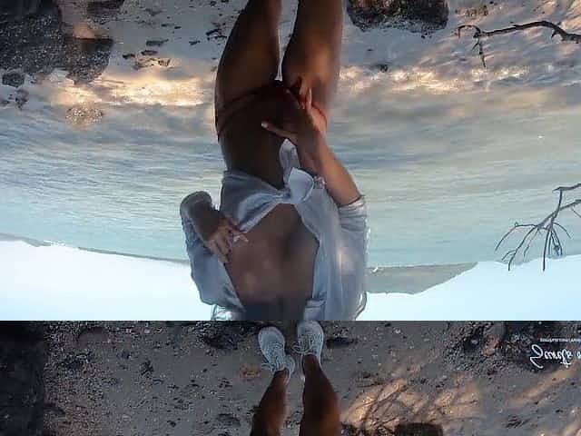 Sexy Fitness Gal Has Ardent Sex on a Public Beach & Get Caught (Short)