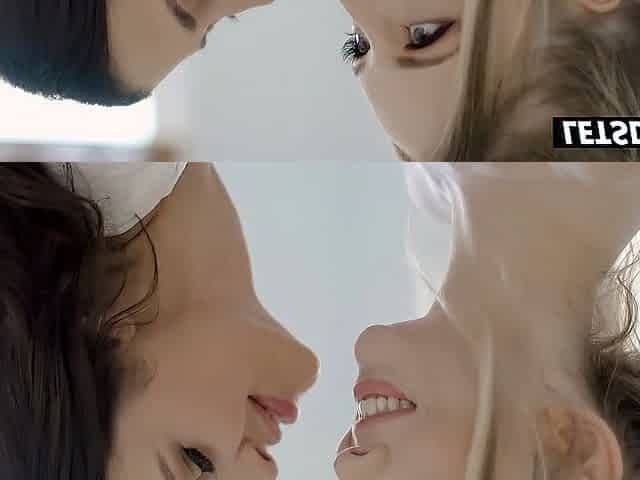 Blond Lesbo Gets Her Vagina Devoured Whilst Brunette hair Sucks Her Breasts