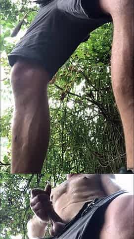 Excited on a hike had to jerk off by the river, public voyeur 7+ inch - Onlyfans Deandre Woods