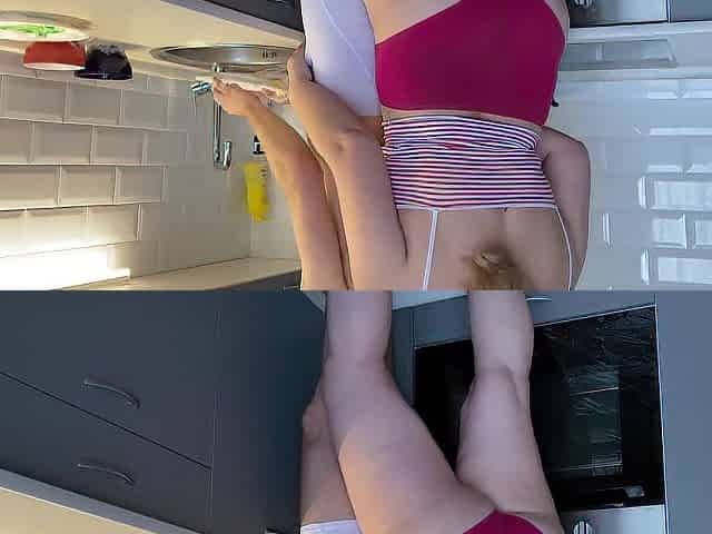 Lascivious Step Sister Craves A Hard Screw Whilst I Was Washing The Dishes - 4K