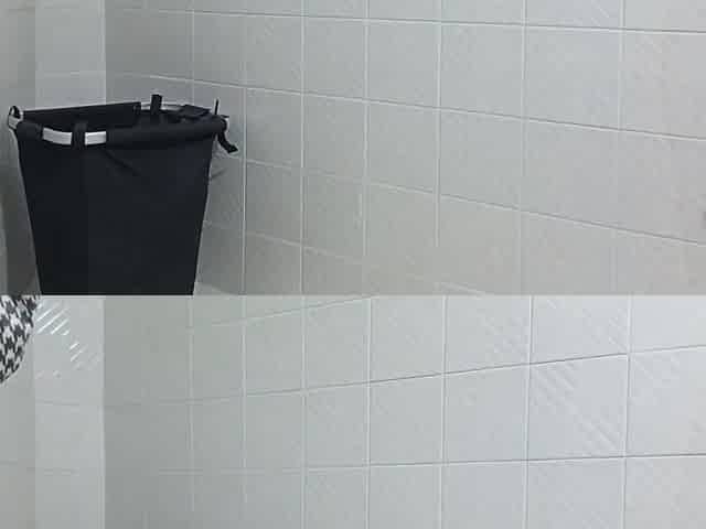 obese angel taking a bathroom