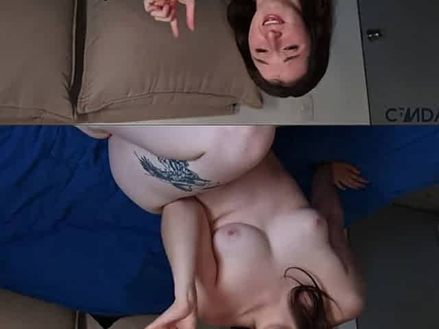 Masturbating