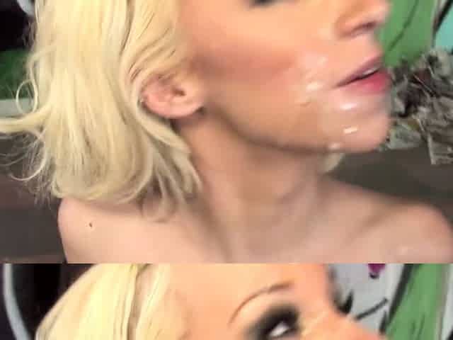 Hot blonde gives pov blowjob