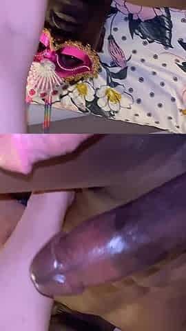 BBC Slut Wife Sucking Two Cocks Part 4