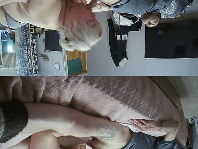 Gentle Blowjob and Hot Cum in Mother-in-law's Mouth