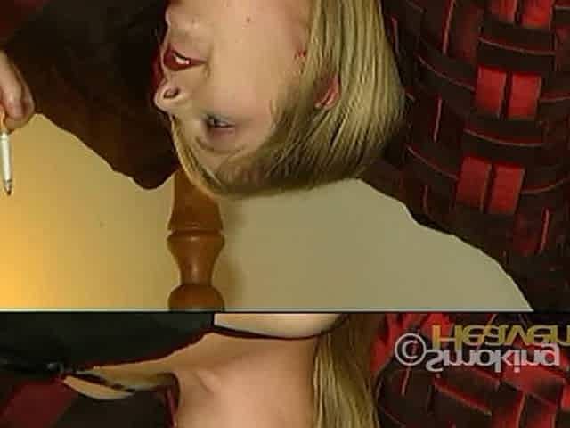 Asly smoking and gets her clit worked by BF