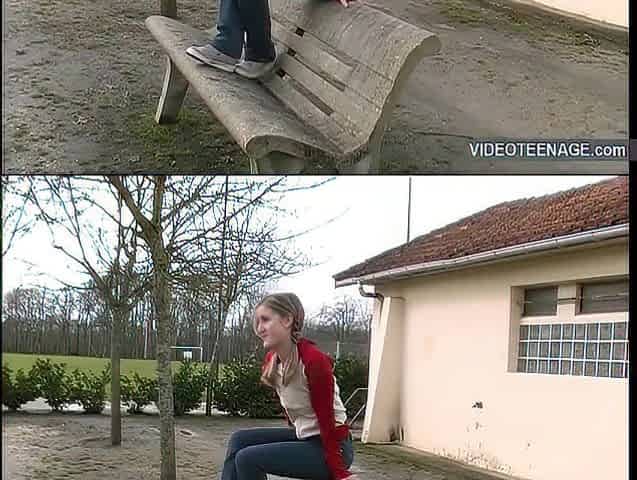 blond nineteen years hotty oral-job outdoor