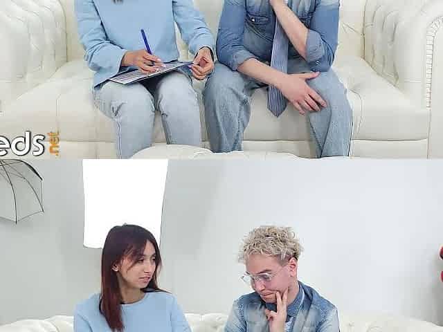 Supple slim honey enjoys anal at a casting