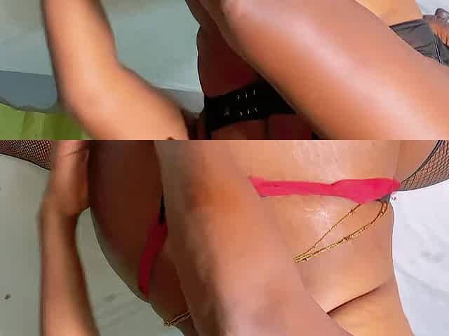 Ebony hotty moist for large wang neighbor