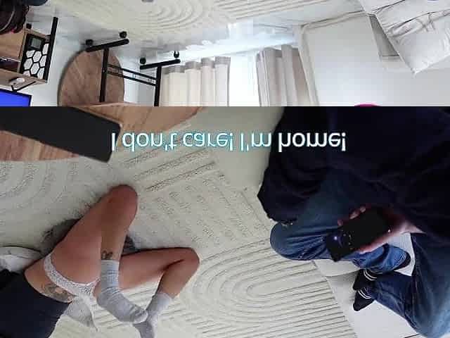 Teased Step Daddy On The Daybed Watching TV Untill This guy Took My Butt Hard