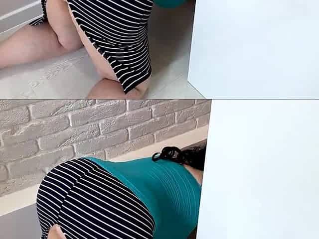 Large booty mother I'd like to fuck sticks out from around the corner and gets a knob in anal