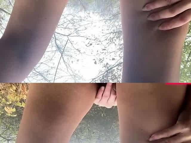 Big-Tits Babe's Public Orgasm