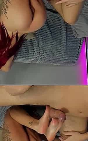 Sandy Definitely Knows What Should to Do with Her Feet and Hot Dick!