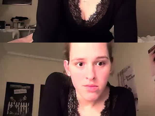Cute curly brunette solo webcam masturbation