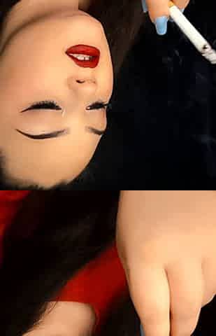 Double Inhale Cigarette Slow Deep Drags