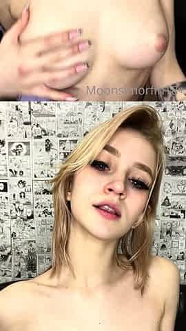 Sexy amateur teen with big boobs gives blowjob