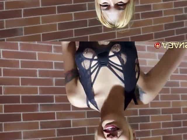 Concupiscent Oriental golden-haired gets pounded