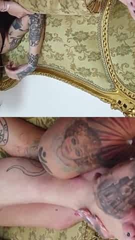 Foot massage for tattooed women 2