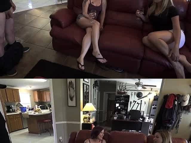 Hot Milfs Seduce Pizza Delivery Guy into Threesome - Jane