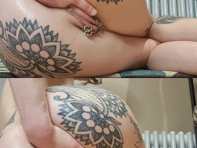 Tattooed & Pierced Girl Fists Her Arsehole & Attempts Two Dildo Dap Solo