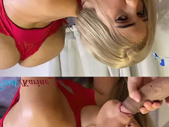 Platinum-blonde ultra-cutie with big culo supplies ideal fledgling blow-job - so horny, spectacular XXX!