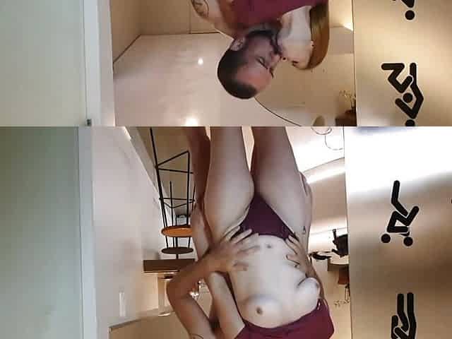 "I took off my wife's panties and put them a lot until I cum inside her"