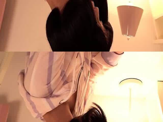 Naughty Asian milf Julia solo masturbation close up