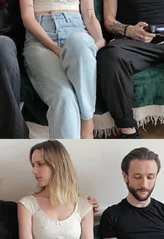 Amateur Threesome - Two French Goddess Share a Lucky Man.