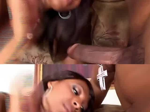 Large ass ebony wench likes getting pounded and sucking cock