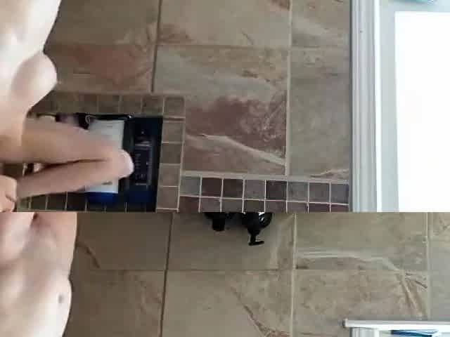 My Stepmom shaving and soaping (spy cam in shower)
