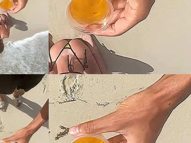 Outdoor Climax Fest: Public Beach Bang and Urinate Play