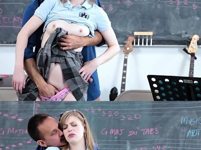 Sexy classroom porn scenes with slim Dolly Leigh