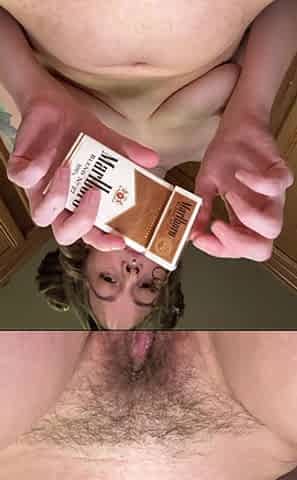 Sitting on the Kitchen Counter Smoking a Cig, I Want You to Lick My Pussy