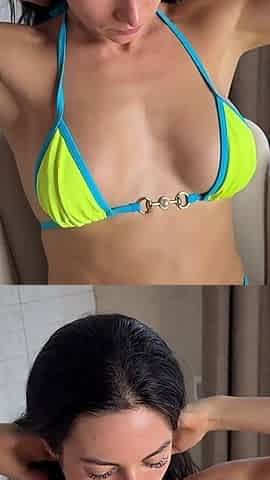 Neck Stretching Back in Bikini