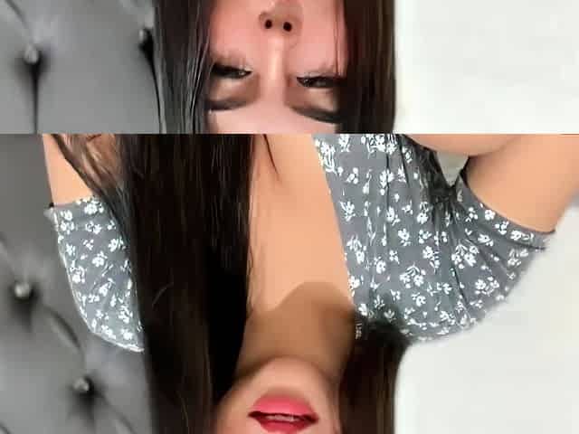Amateur young brunette enjoys dildo on solo masturbation