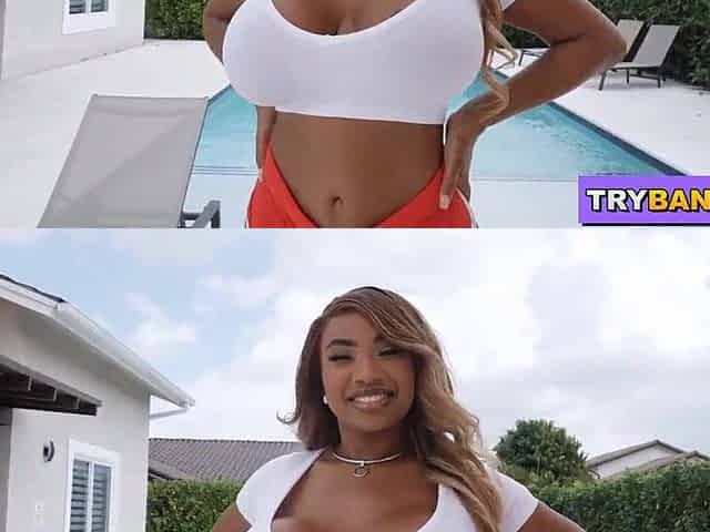 BANGBROS - Large Tit Havin' Ebony Stunner Tiamaria Getting Dem Large Booty Cheeks Clapped