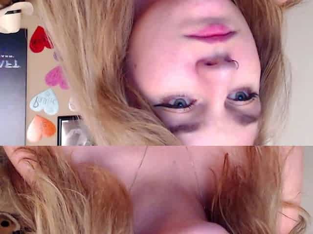 Violet lovely amateur redhead woman toying