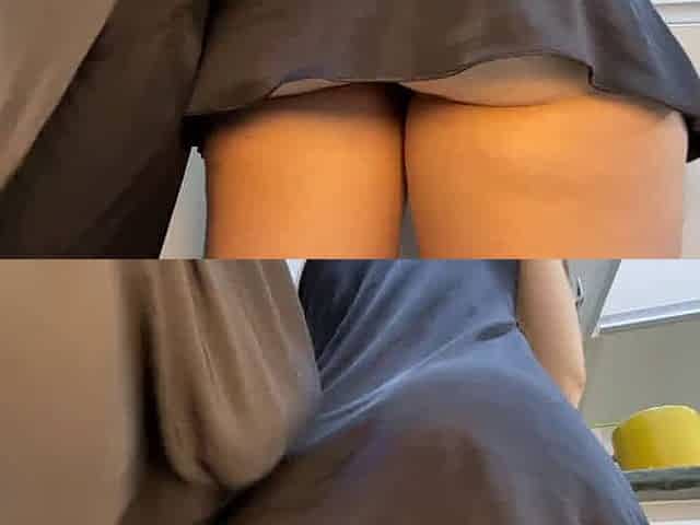 Cumming on my maid's ass while she washes the dishes - FREE USE - CUM ON CLOTHES