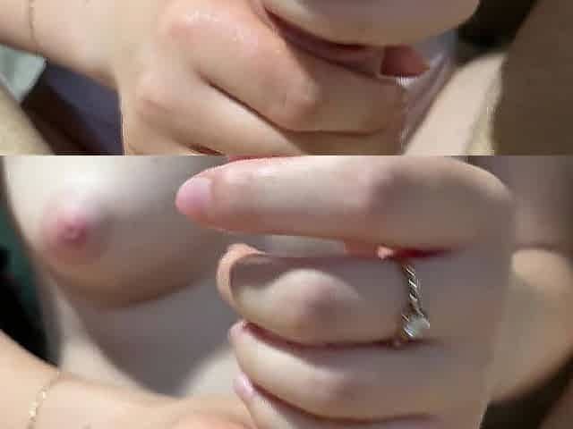 I Tried to Block his Cum for the 1st Time. Tugjob with Ruined Climax.