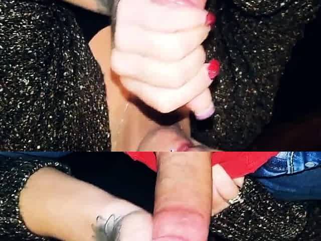 Office Blowjob for a Thick Cock by Tattooed MILF with Big Ti