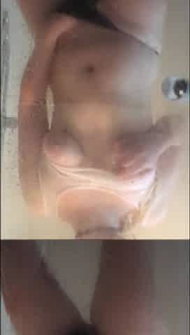 Chubby Girl gets a Cumshot in the Shower