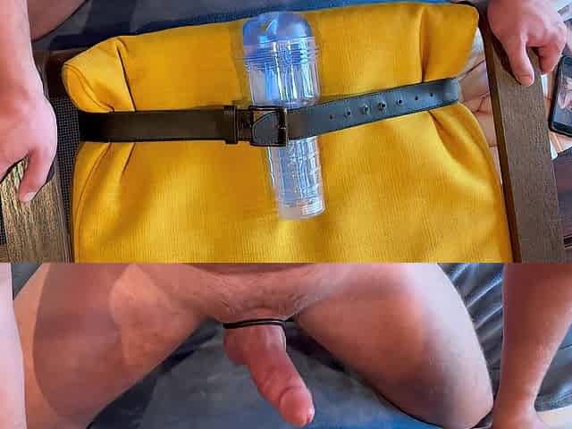VIRGIN LOSES HIS MIND TRYING FLESHLIGHT (hard cum)