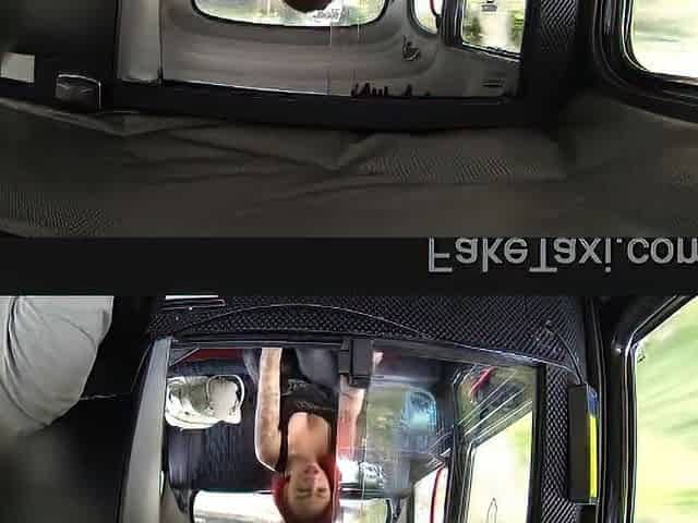 Sexy petite red hair with tattoos drains balls