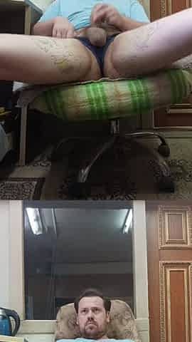 Russian homo chap masturbates his shlong!
