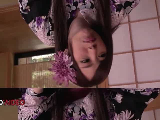 Kinky JAV star Rino Sakuragi gives rough blowjob then wild sex session